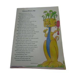 Extraordinary Me School Poster Babs Bell Hajdusiewicz 30261 Poetry VNTG